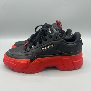 Reebok Cardi B Club C Womens Black Vector Red Shoes Youth 3.5 Women 4.5 EU 34.5